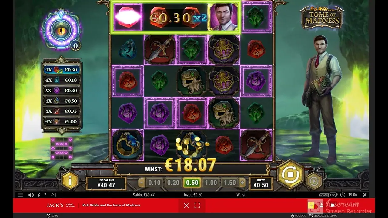 Rich Wilde Cthulhu Bonus: 10x Multiplier Win