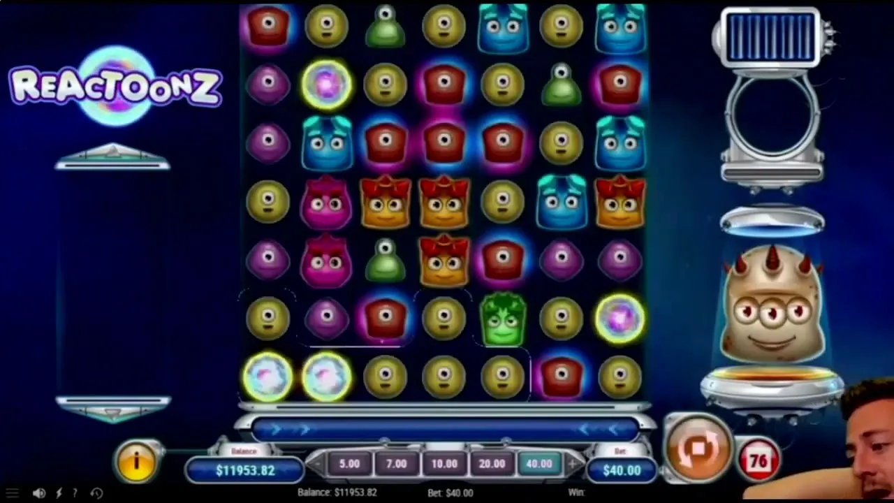 Reactoonz: $60,000 HUGE WIN on Play'n GO's Cluster Pays!