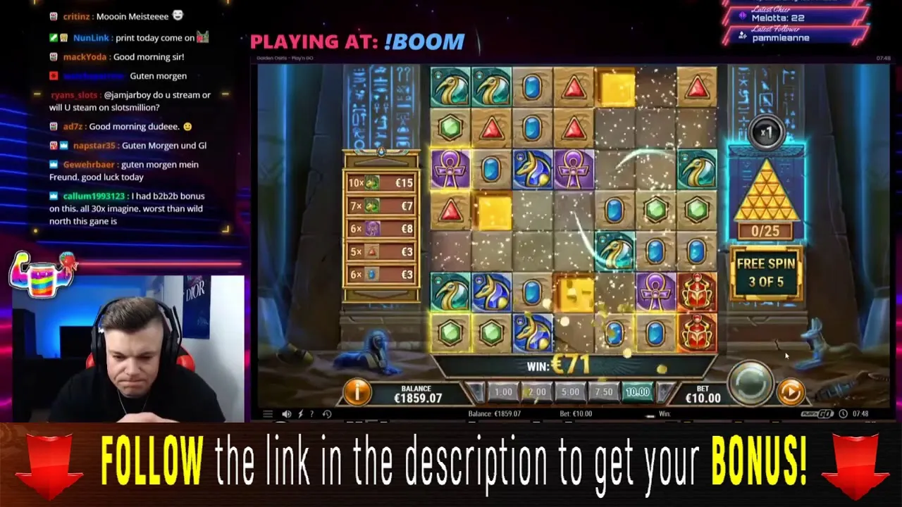 Golden Osiris 800x Free Spins: Epic Win Clip