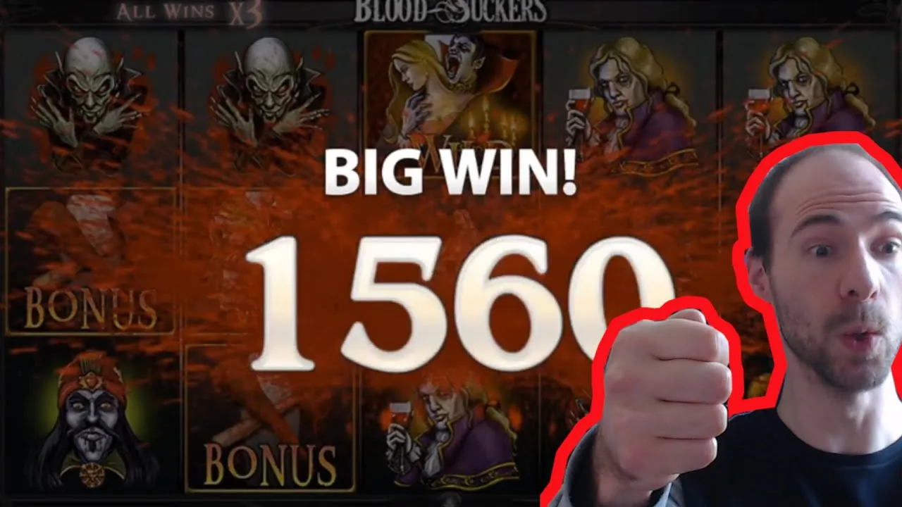 Blood Suckers Slots Bonus, 3x Multiplier Win