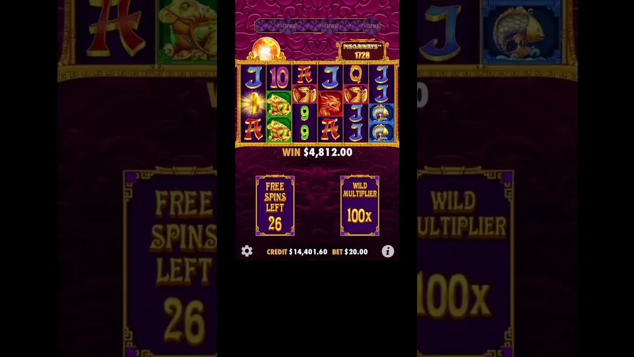 5 Lions Megaways 2 Big Win, 100x Multiplier Active
