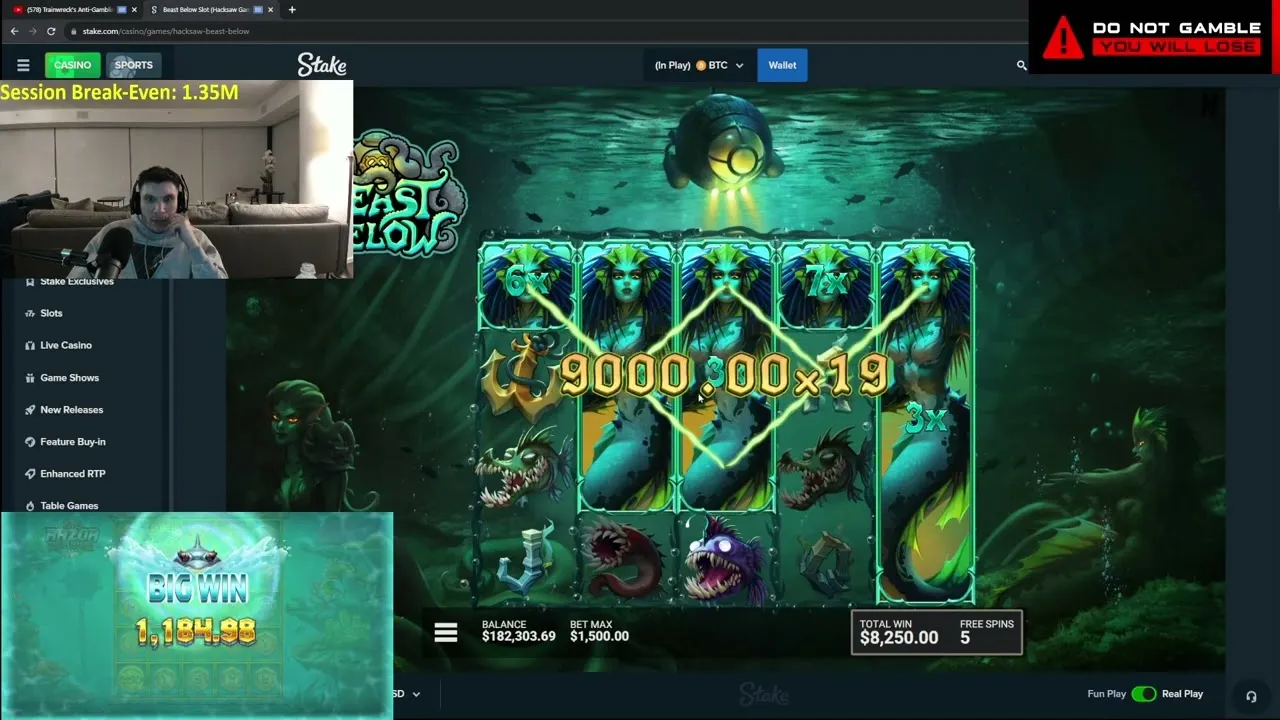Beast Below 1333x Free Spins: Full Mermaid Screen
