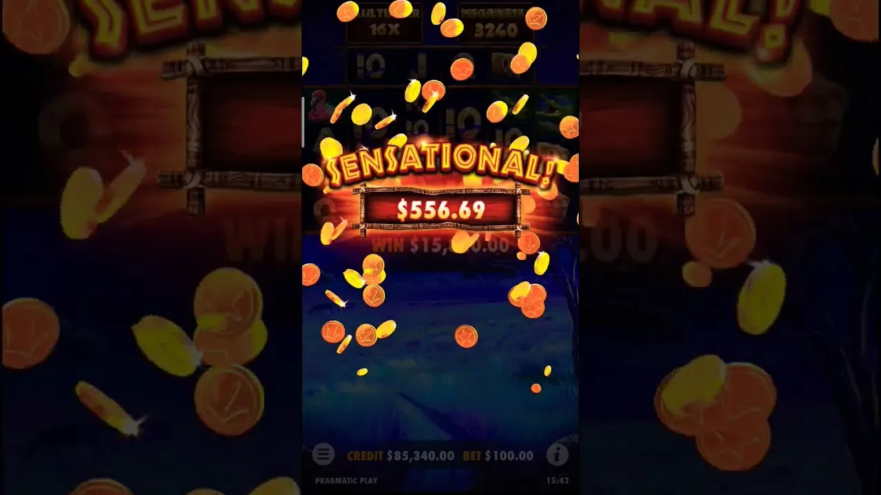 Great Rhino Megaways Bonus: 15x Multiplier Win
