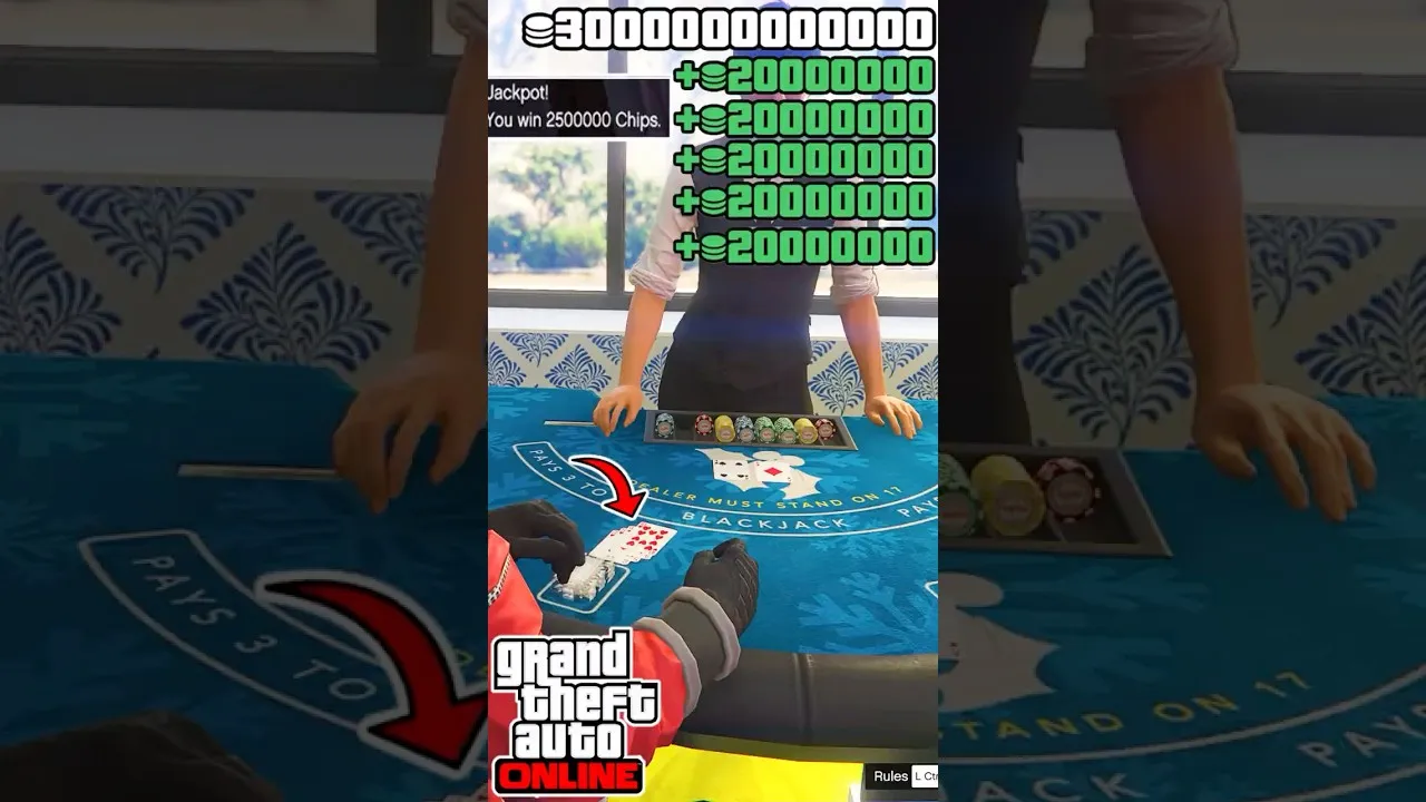 Three Card Poker GTA Win: 3x Payout Example