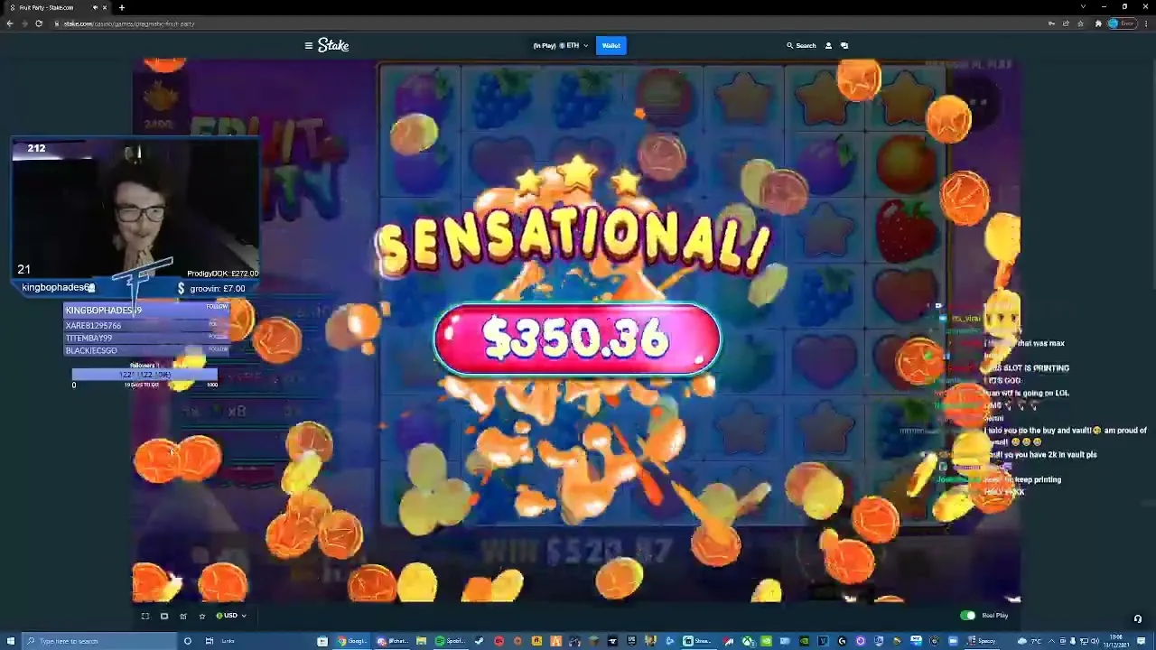 Fruit Party Slot: Witness a HUGE Win on Pragmatic Play!