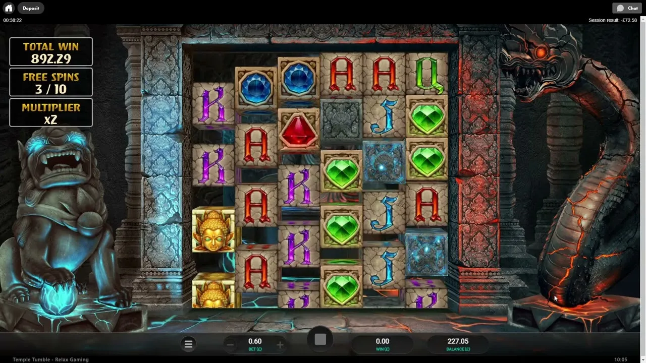 Temple Tumble Megaways Big Bonus: 896x Win Revealed