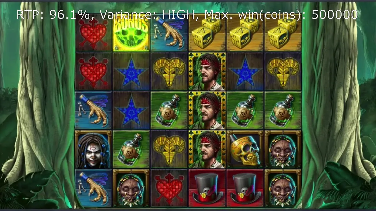 Voodoo Gold Bonus Cascading Reels, 262,144 Ways