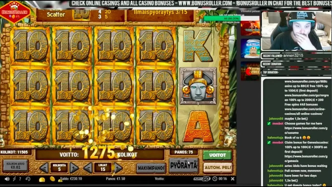 Aztec Idols Big Win Free Spins, 15 Free Spins