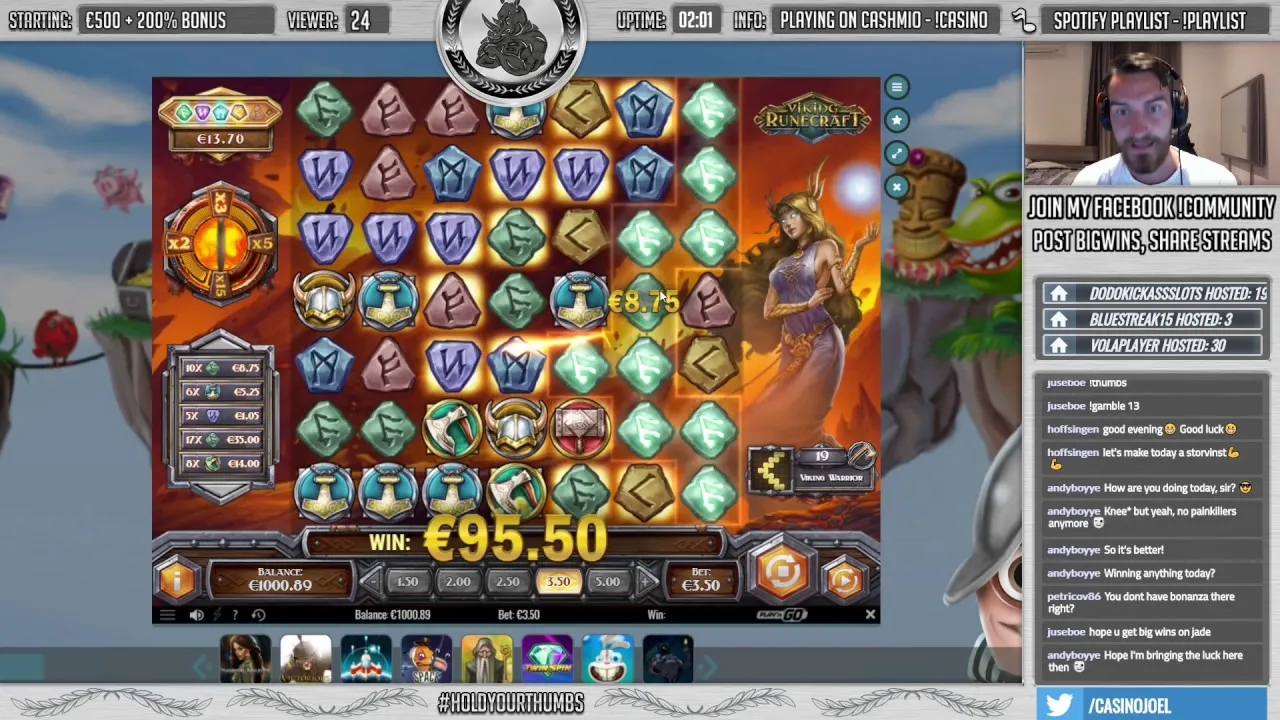 Viking Runecraft 140x Big Win, Free Round Triggered