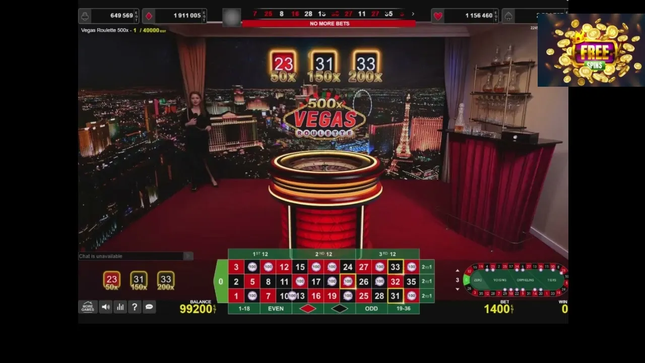 Live Roulette 3000x Win on Number 4 Straight-Up