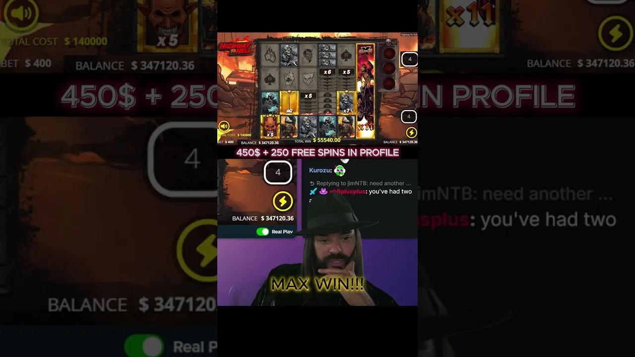 Highway to Hell max win bonus, 20066x multiplier