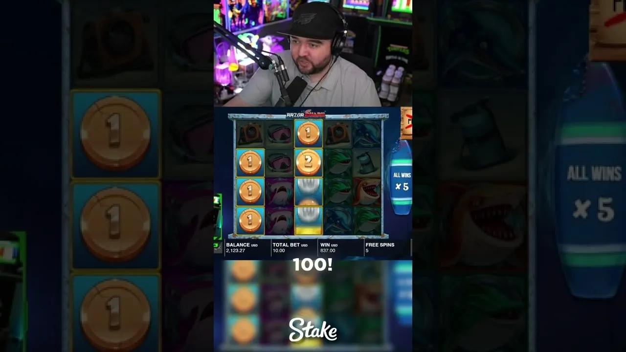 Razor Shark: Massive 40x Multiplier Win! (Push Gaming)