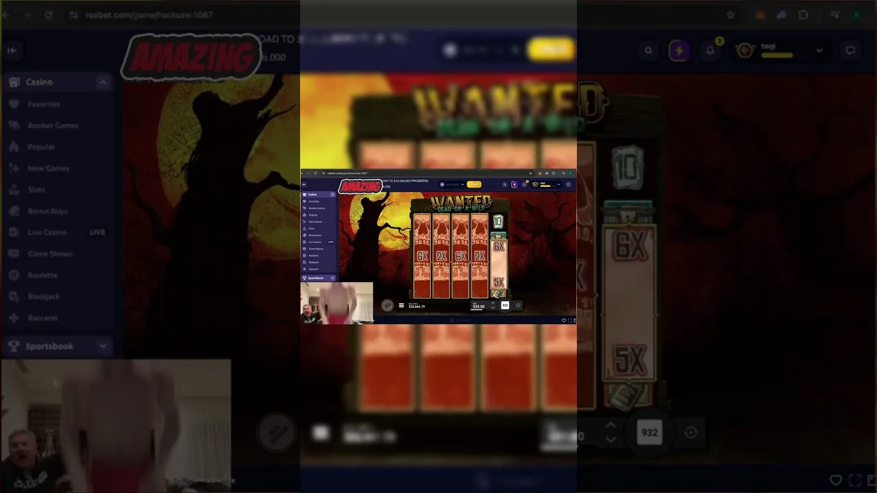 Roshtein Wanted 5900x Bonus Round, Dead Man's Hand
