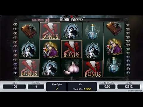 Blood Suckers NetEnt Free Spins: 3184x Win Clip