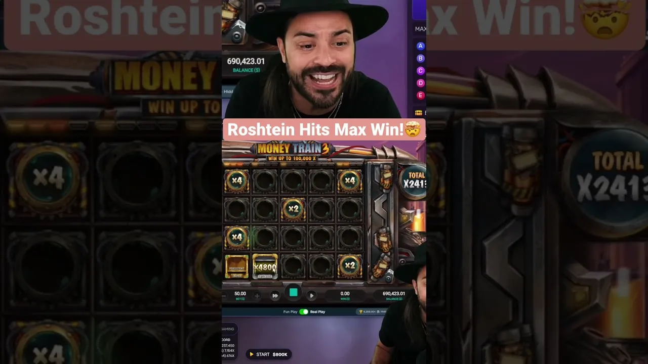 Money Train 3: Roshtein's Massive 4863x Win! (Relax Gaming)