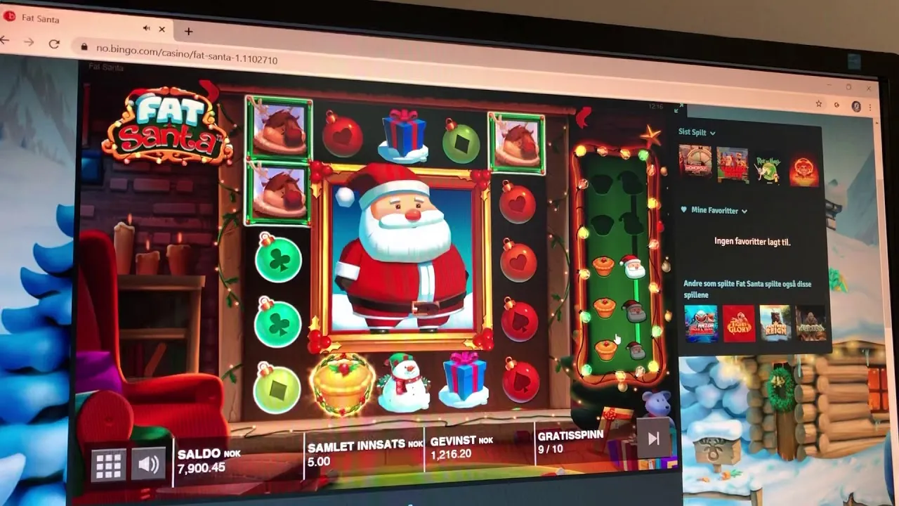 Fat Santa Big Win Bonus: 4000 NOK Free Spins
