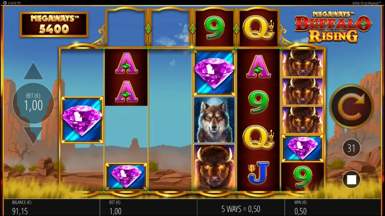 Buffalo Rising Megaways: Blueprint Gaming Bonus Round Win!