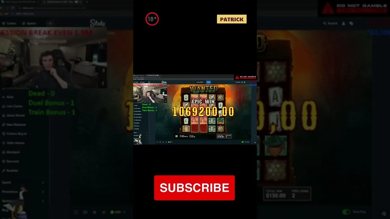 Wanted Dead or Alive Bonus Big Win, 12,500x Max