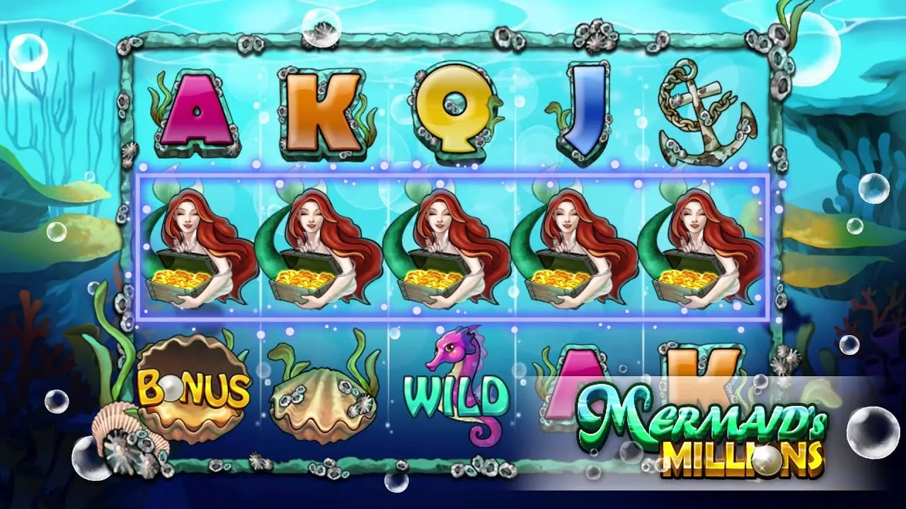 Mermaid's Millions 10x Slots Win, Five Mermaids
