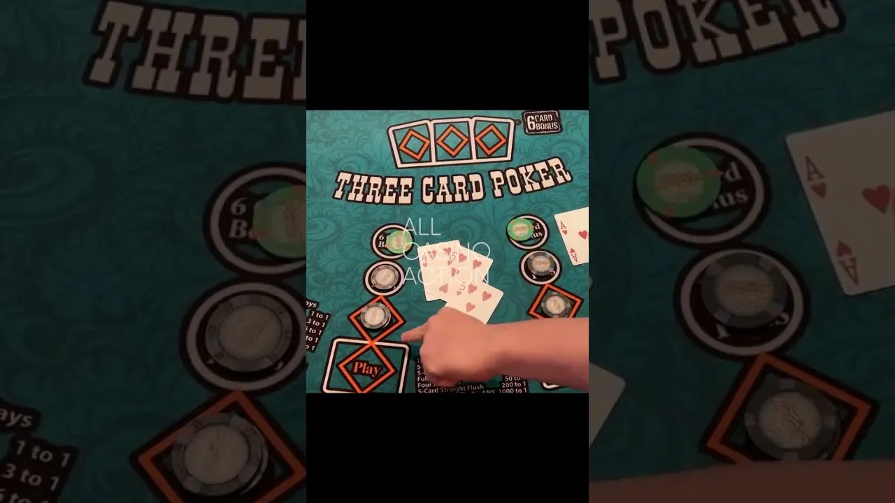 Three Card Poker 20x Big Win, Double Straight Flush