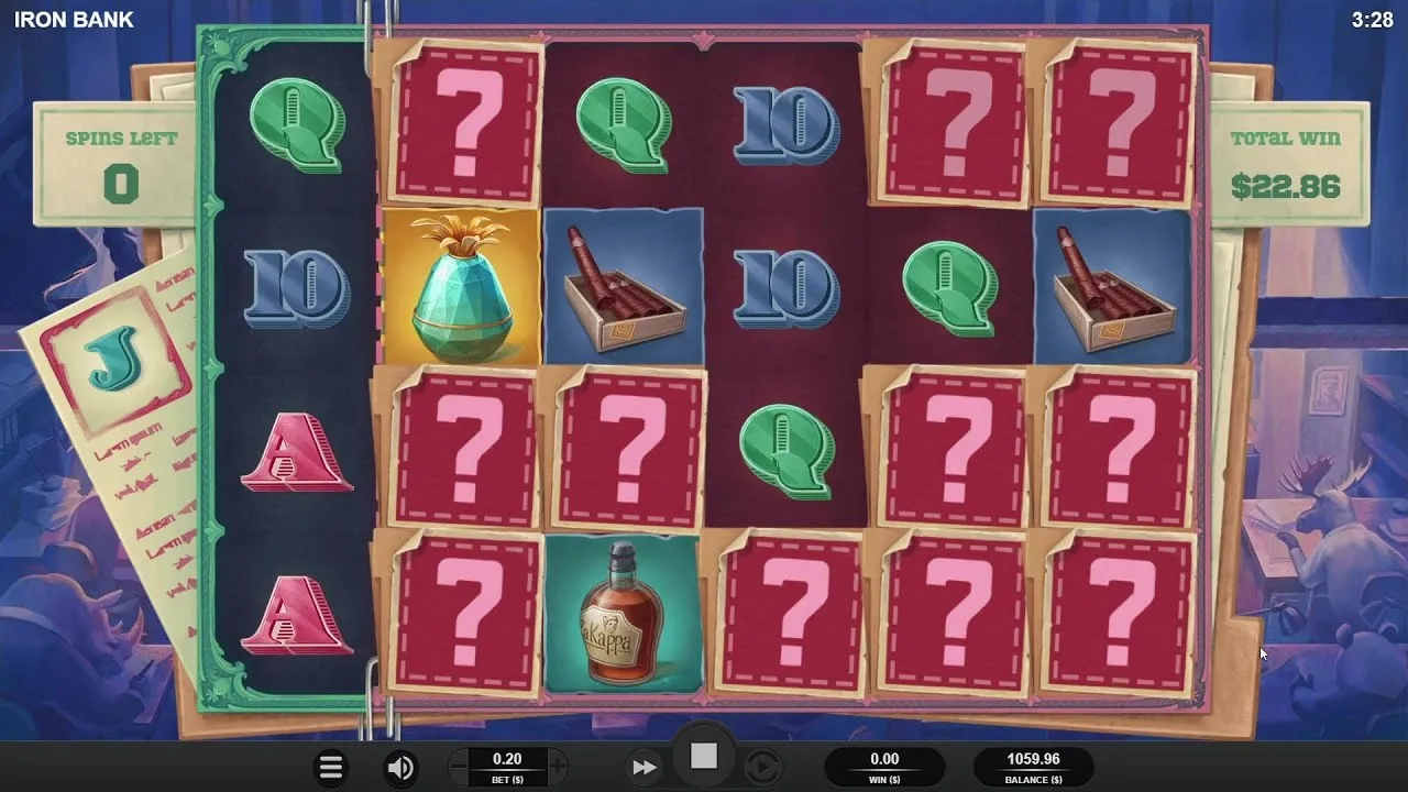 Iron Bank Mystery Symbol Win: 8 Free Spins