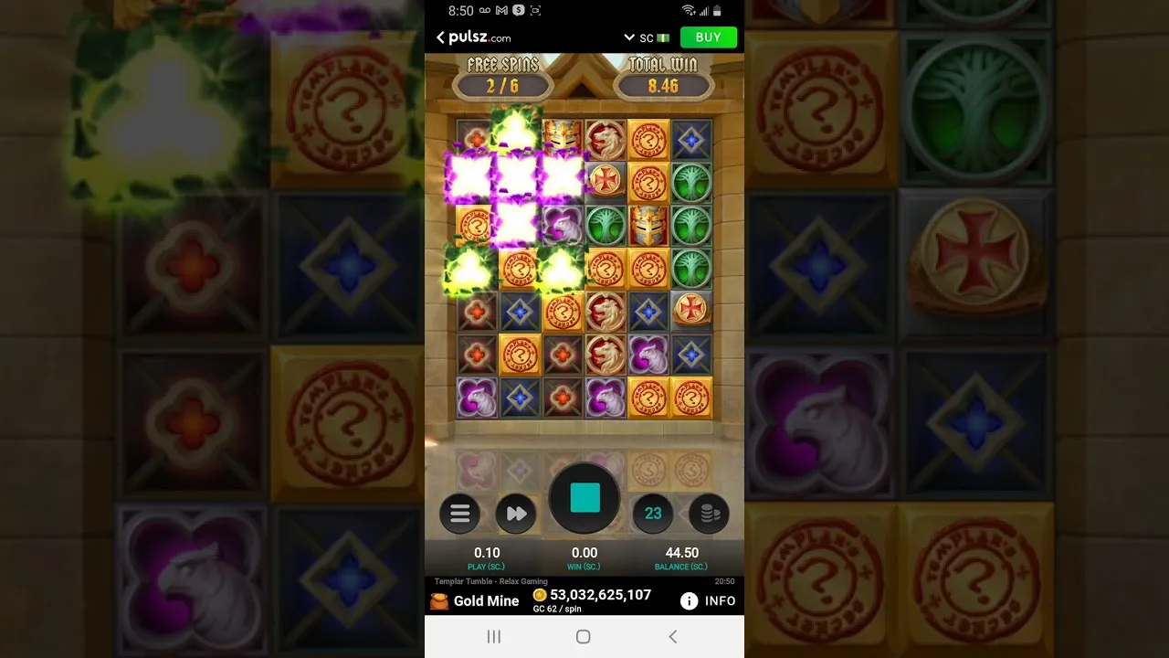 Templar Tumble Mobile Big Win: Free Spins Payout