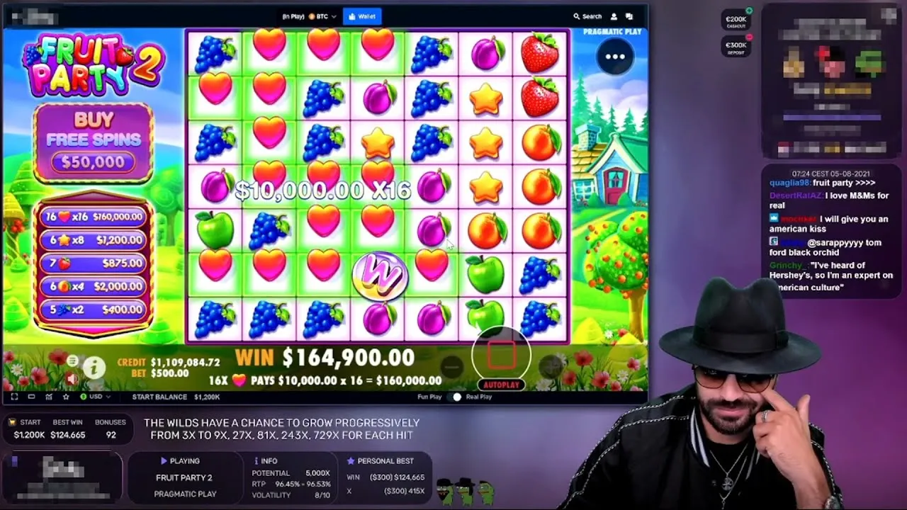 Fruit Party 2: Pragmatic Play Base Game Pays $165,300!