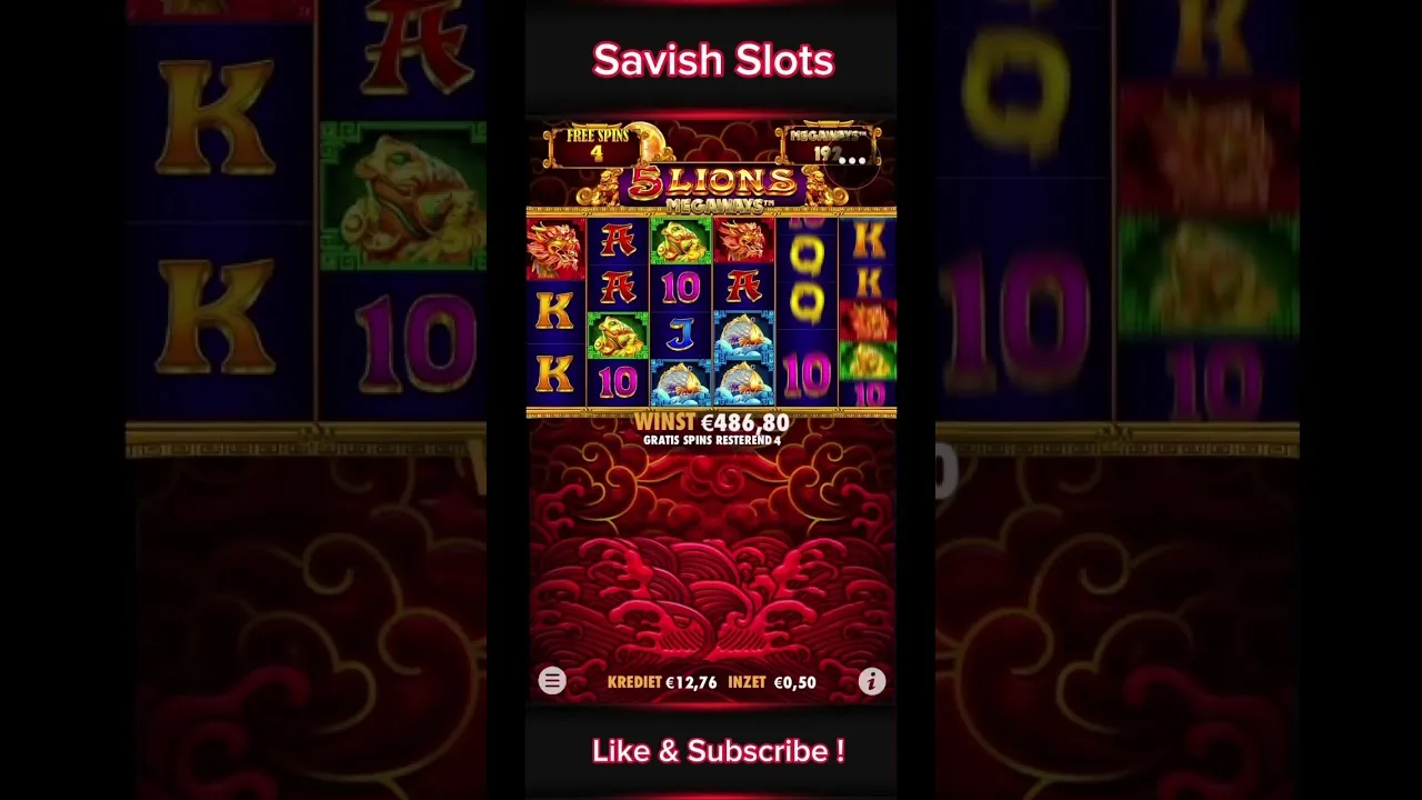 5 Lions Megaways 974x Bonus Win: Free Spins Payout