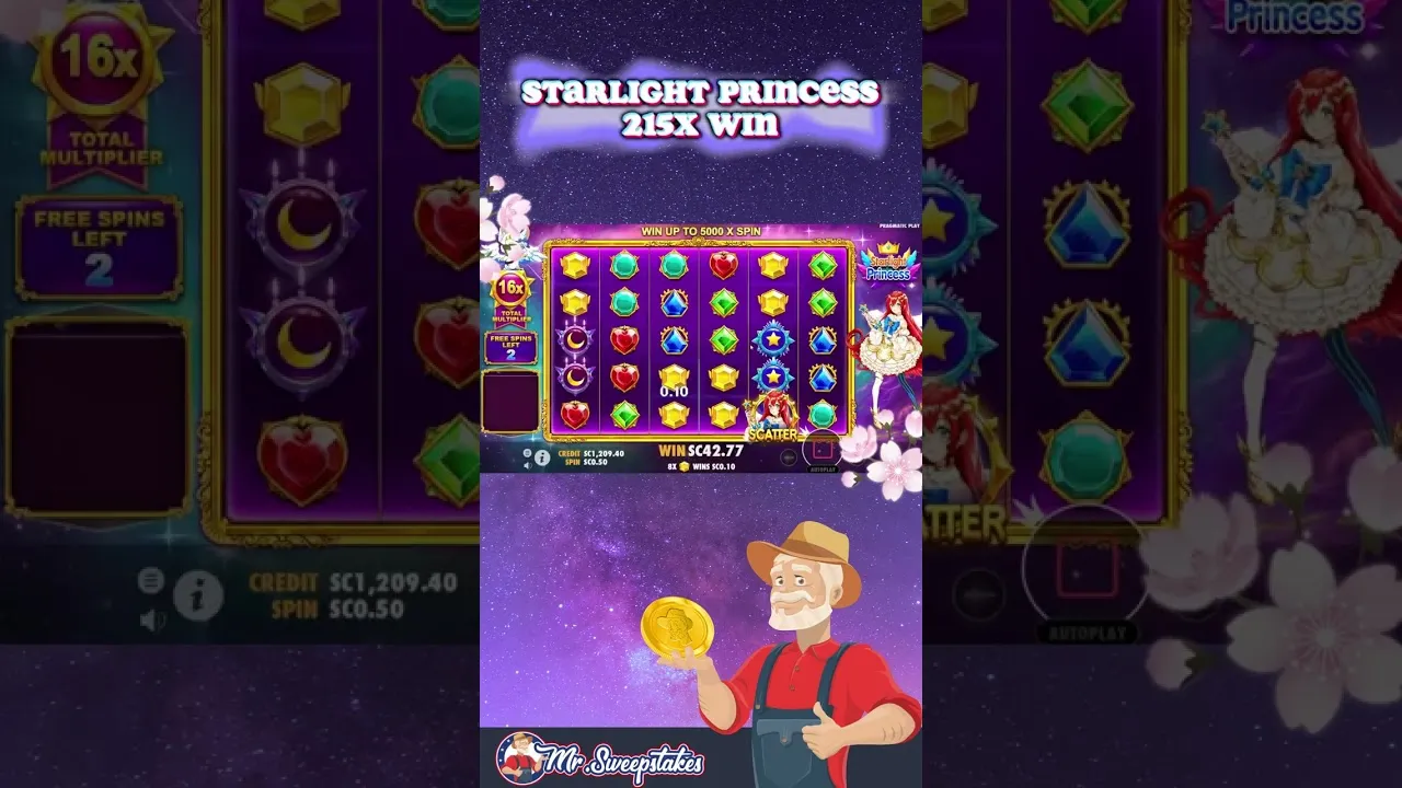 Starlight Princess: Witness this Soaring 215x Win!