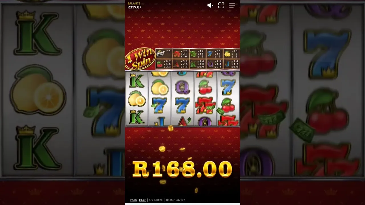777 Strike 5x Bonus Spins: R176.80 Win Clip