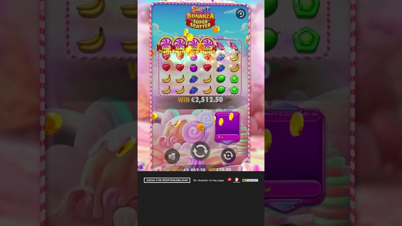 Sweet Bonanza 50000x Super Scatter Hits, 16s Clip