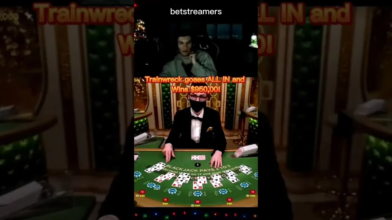 Trainwreck CRAZY $950K Blackjack Win! Evolution Gaming