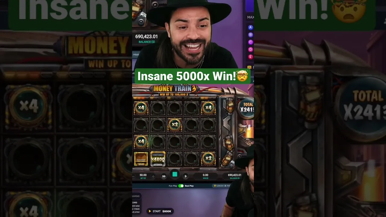Money Train 3: Insane 4863x Win on Relax Gaming Slot!