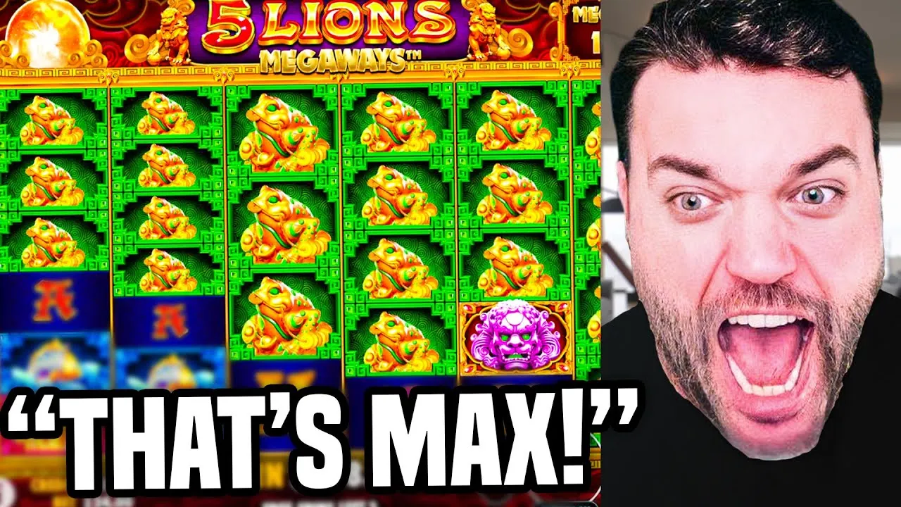 5 Lions Megaways Big Win, 5000x Multiplier Explodes