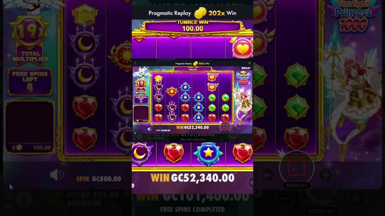 Starlight Princess 202x Big Win on Free Spins