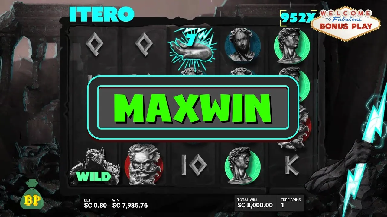 Itero 952x Free Spins, A 952x Multiplier Win Clip