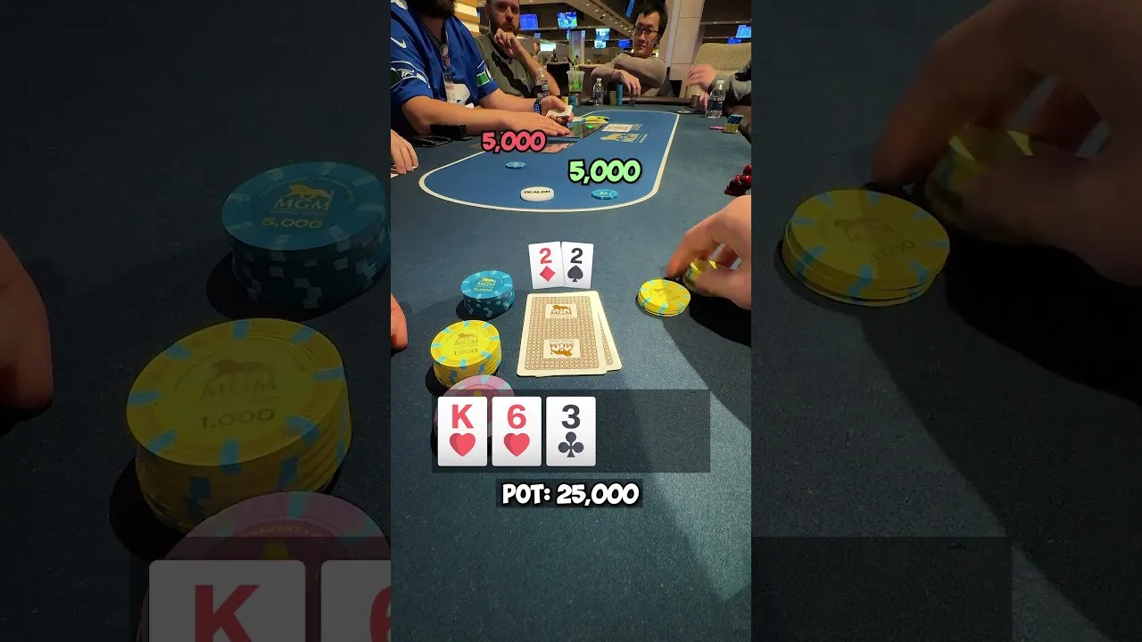 Poker Live Game MGM: Pair of Twos Secures Pot