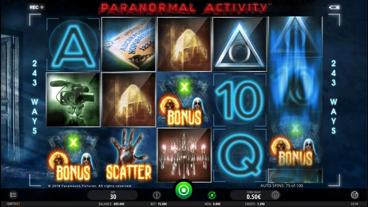 Paranormal Activity Free Spins Ultra Win 7680