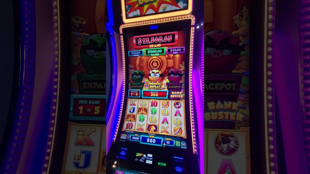 Bank Buster Bonus Free Games, 5x Multiplier Round