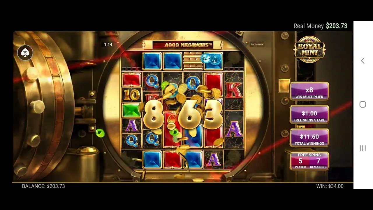 Royal Mint 76x Big Win in Free Spins Round
