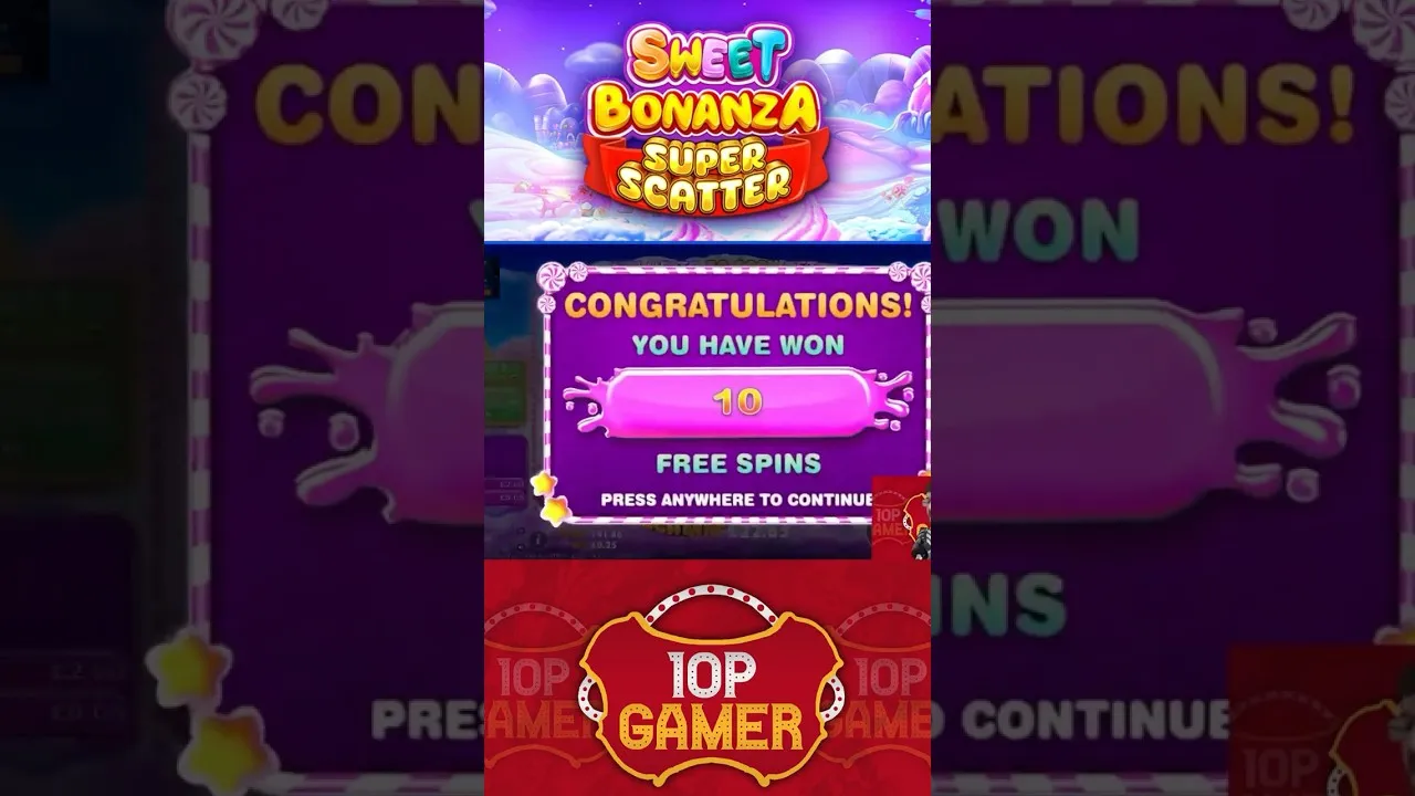 Sweet Bonanza Super Scatter Bonus: 10 Free Spins