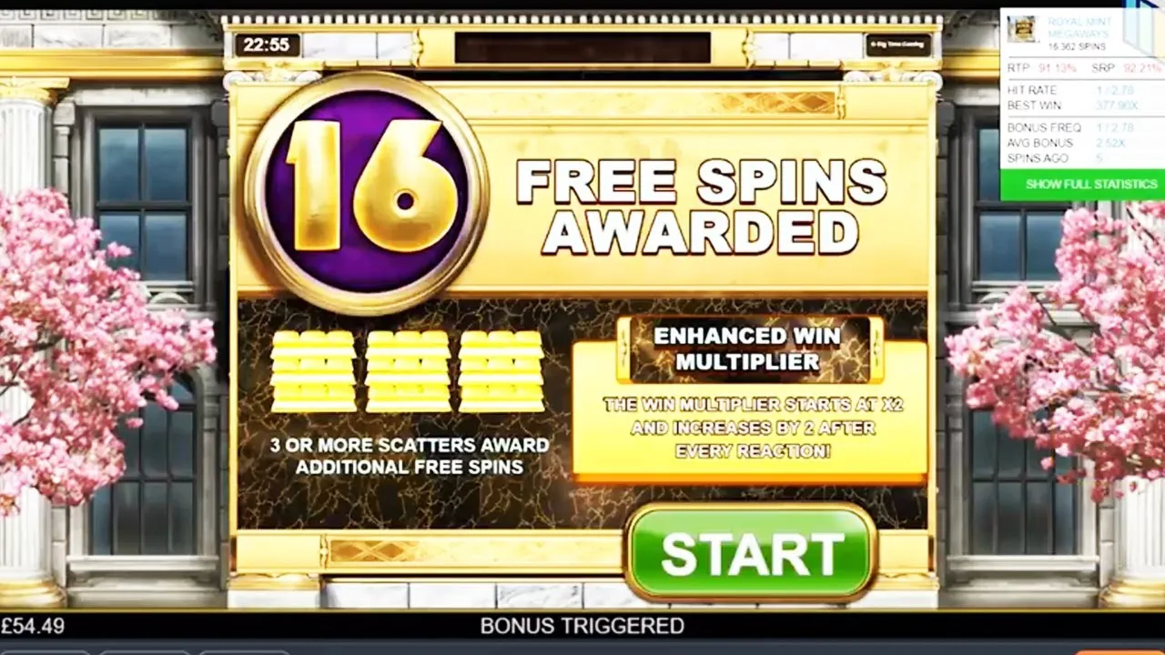 Royal Mint Megaways 1016x Bonus, Free Spins Round