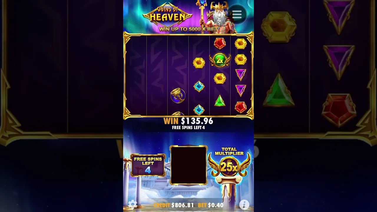 Gates of Heaven 530x Bonus, Free Spins Round