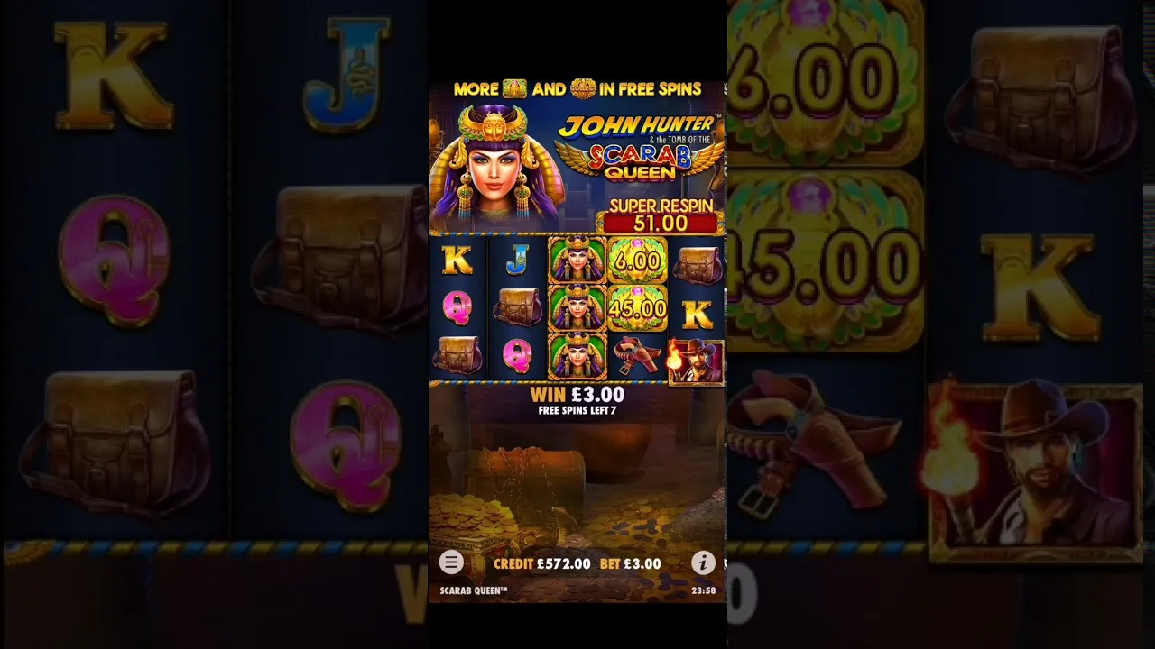 John Hunter Free Spins Bonus: £589.80 Win Clip