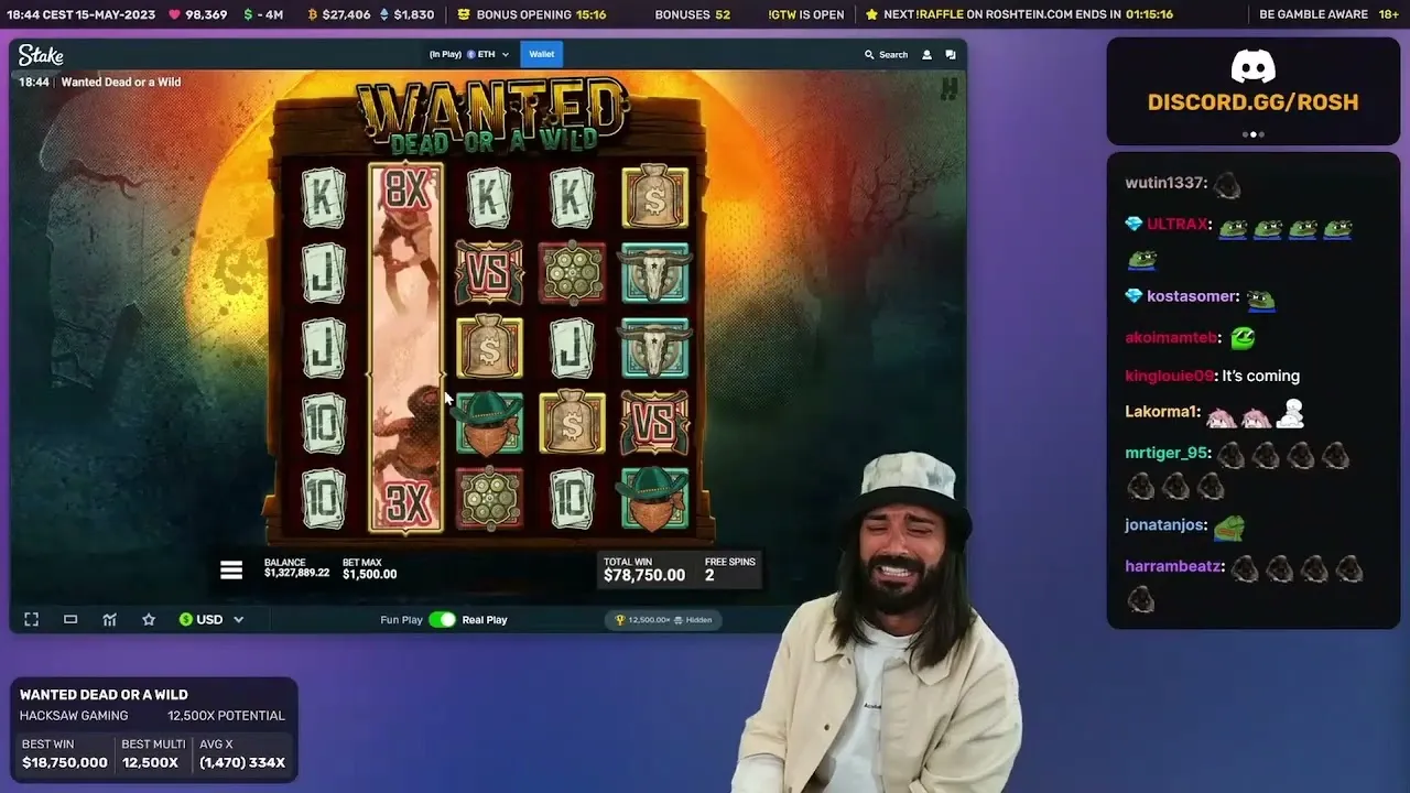 Wanted Dead or a Wild 12500x Win! | Hacksaw Gaming