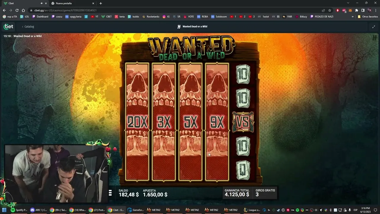 Wanted Dead or a Wild: MAX WIN (12500x) on Hacksaw!