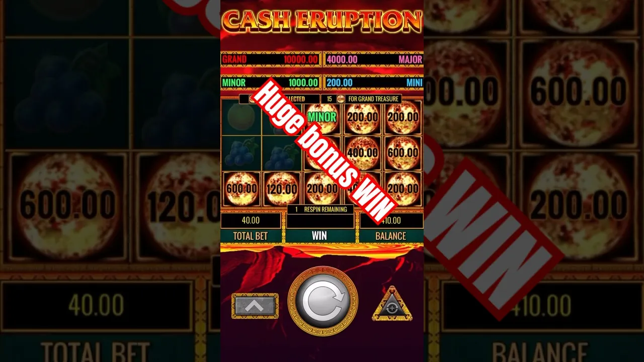Cash Eruption 103x Bonus Round Delivers Big Win