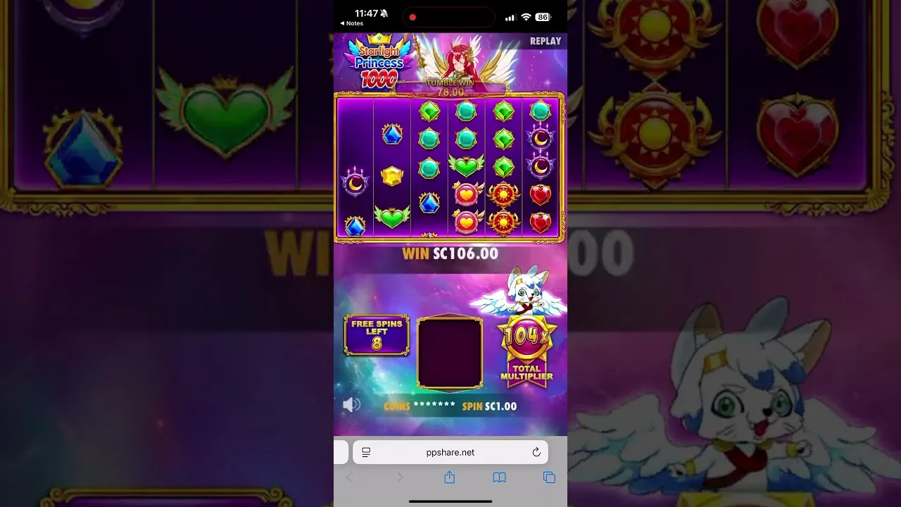 Starlight Princess 935x Tumble Win in Free Spins