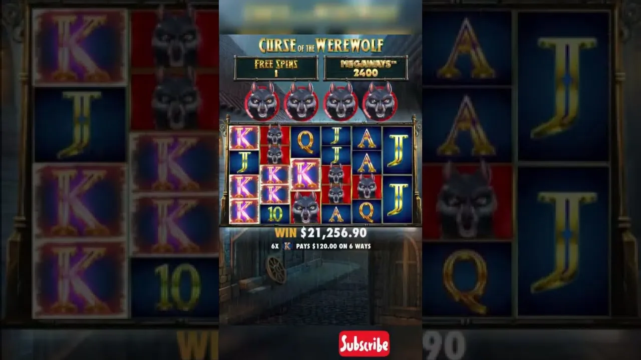 Curse of the Werewolf Megaways: $37,330 Free Spins Win!