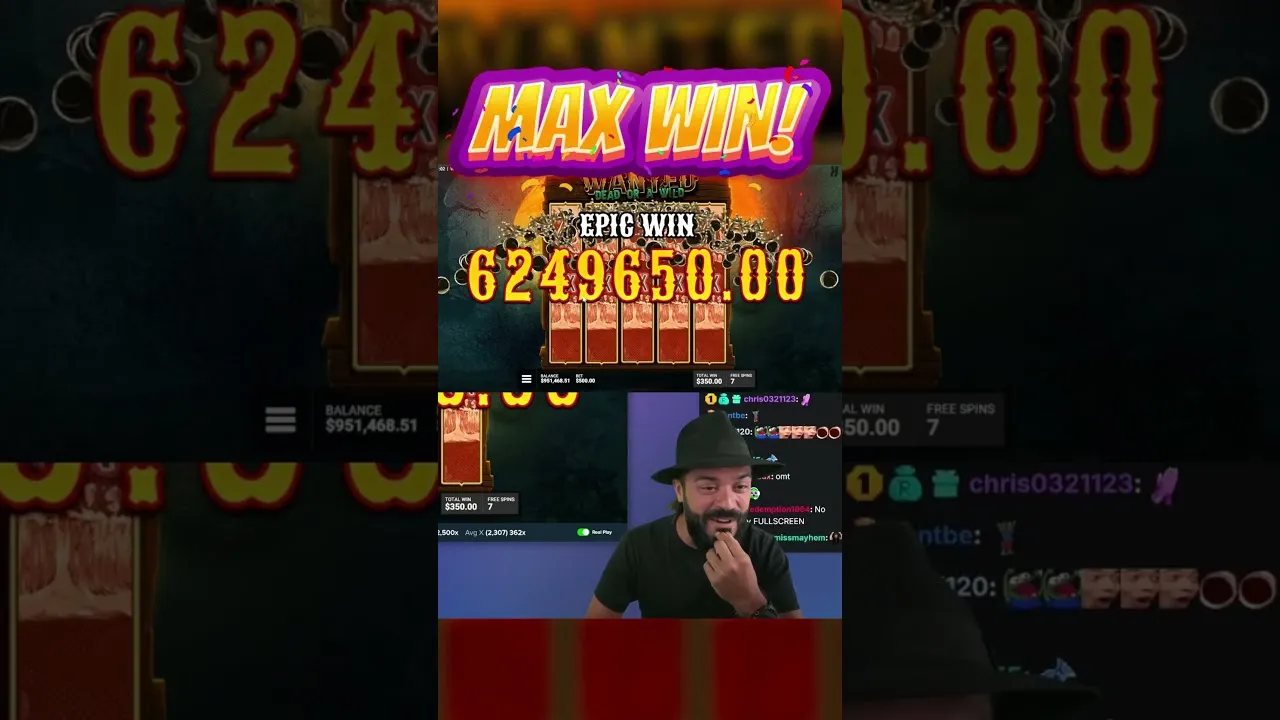 Wanted Dead or a Wild: Massive 12500x Jackpot Win!